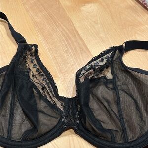 Elomi Black Sheer Embroidered Bra